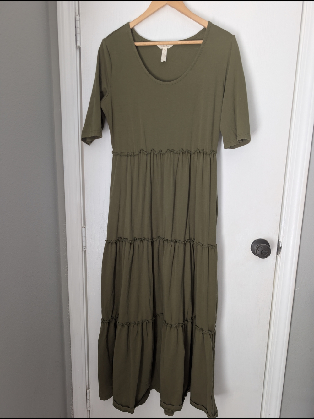 Matilda Jane Olive Tiered Maxi Dress